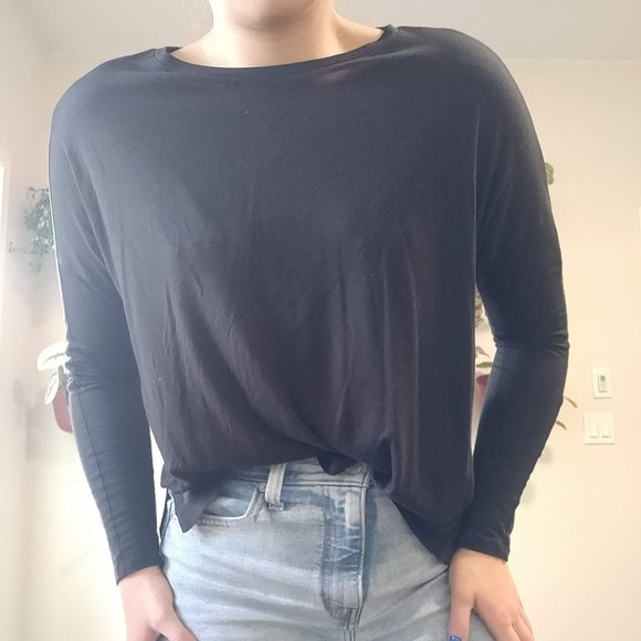 Black long-sleeve tee - Picture 3 of 8